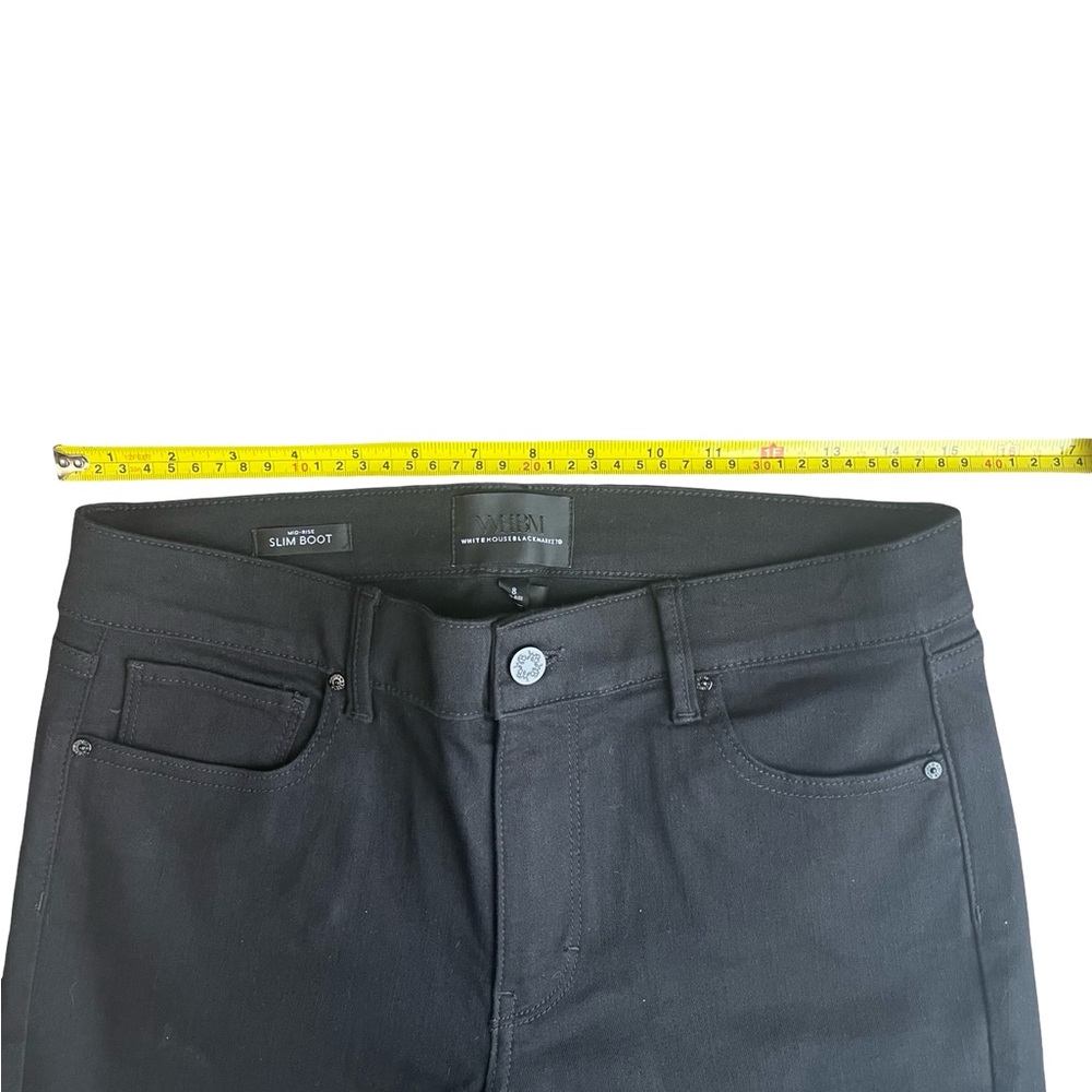 White House Black Market Slim Boot Jeans 8R Everlasting Black - Picture 7 of 8